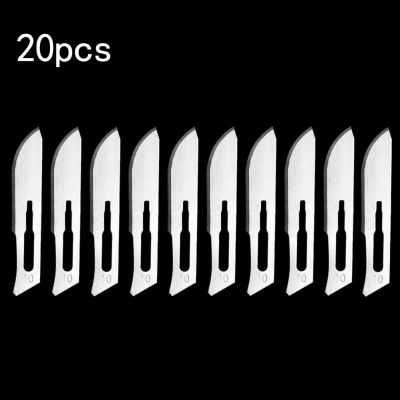 【YF】 20pcs Blades 10-24  Stainless Steel Engraving Wood Carving Tool Good Sharpness Blade Replacement