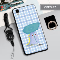 เคส TPU แบบนิ่มสำหรับ OPPO R7/R7เคสโทรศัพท์เบาบางคลุมทั้งหมดสายเชือกและฝามีที่ถือวงแหวนโทรศัพท์กันรอยขีดข่วนแบบแฟชั่น