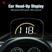 Rm【คลังสินค้าพร้อม】Car Hud Head-Up Display Gps Obd Dual-Mode Digital Display Windshield Stopwatch Projector Modified Parts1[สินค้าคงคลัง]