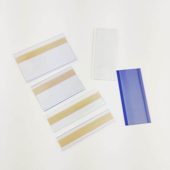 cw-h4cm-plastic-shelf-data-strips-clip-holder-merchandise-price-talker-sign-label-display-adhesive-tape-back-100pcs