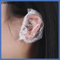 OWMXZL 50/100pcs ครัวเรือน ซาลอน ฝักบัวอาบน้ำ เครื่องมือย้อมผม ทำความสะอาด ที่ครอบหูแบบใช้แล้วทิ้ง ถุงพลาสติก ที่ปิดหูแบบใช้ครั้งเดียว ที่ครอบหู