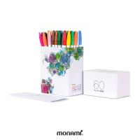 ปากกา ปากกาโมนามิ ชุด 60 สี Monami plus pen 3000 กล่องเหล็ก