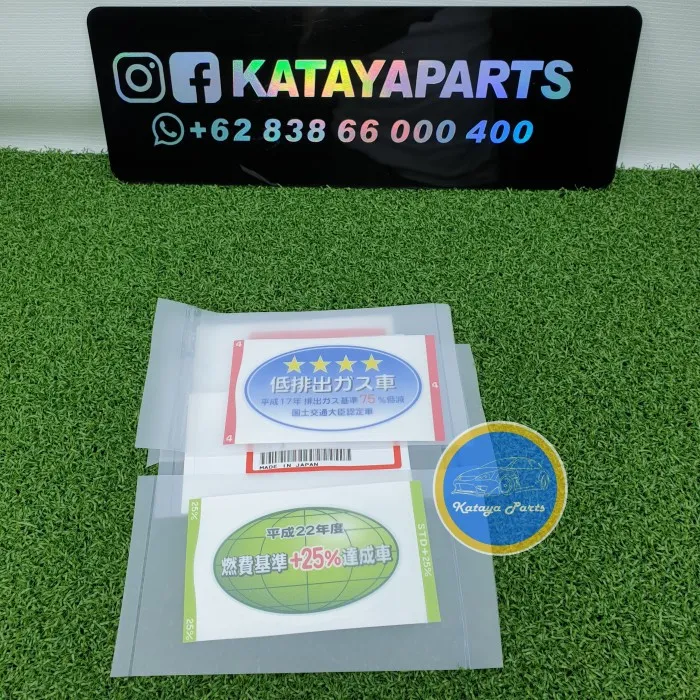 Sticker CBU Japan JDM Fuel Consumption Emition Emisi Set Original 100