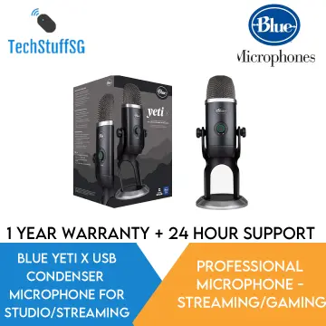 Blue Yeti X Professional Condenser USB Microphone with High-Res Metering,  LED Lighting & Blue Voice Effects for Gaming, Streaming & Podcasting On PC  