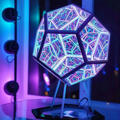 New Infinite Dodecahedron Colorful Art Light Home Office Desktop Bar Night Lamp Ornaments Fantasy Geometry Space LED Art Lamp
