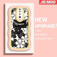 เคส JIUMOO สำหรับ Xiaomi POCO X2 POCO F2 Redmi เคส K30ลายการ์ตูนดอกไม้ธรรมดาแฟชั่นขอบคลื่นน่ารักเคสนิ่มกันกระแทกป้องกันเลนส์กล้องเคสโทรศัพท์โปร่งใสใสกรอบซิลิโคนใส