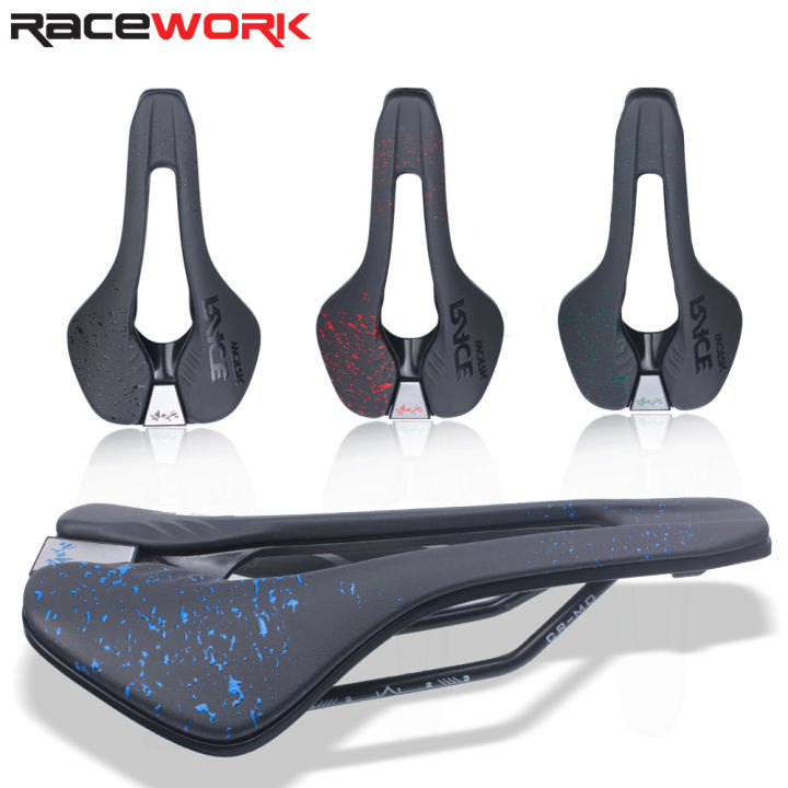 racework-เบาะจักรยานเสือภูเขาอานจักรยานเบามากเบาะนั่งจักรยานบนถนนที่นั่งจักรยานแข่งอานจักรยานภูเขานุ่มอุปกรณ์จักรยาน