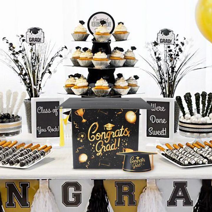 graduation-decor-bachelor-hat-vote-box-congrats-grad-advice-wish-invitation-cards-for-students-celebrate-graduation-party-favors