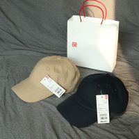 Japans UNIQLO baseball caps for men and women cotton pure color shading tourism hat joker students UNIQLO cap