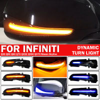 ไฟเลี้ยวแบบไดนามิกสำหรับ Infiniti Q30 Q50 Q60 Q70 QX30 QX60 QX70 2018กระจกมองหลังทิศทางไฟ LED Light