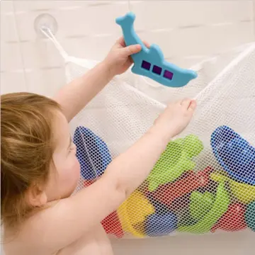 1pc Cartoon Shaped Bath Toy Organizer With Suction Cup, Bathtub Storage  Basket For Kids' Toy