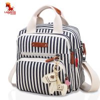 hot！【DT】◘♤☢  Level Canvas Colorful Diaper Baby Nappy Maternity Backpack/Handbag/Messenger Three-In-One