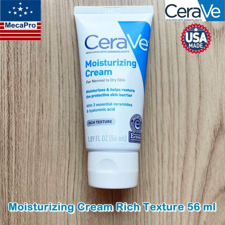 Cerave® Moisturizing Cream Rich Texture 56 Ml เซราวี มอยส์เจอร์ไรเซอร์ครีม ครีมบำรุงผิว For