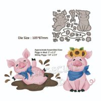 pink pig metal cutting layering die scrapbooking die photo album decoration diy card craft 2022 new