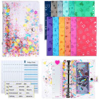 Personal Diary Transparent Creative Book Stationery Organizer A6 Notebook Loose-leaf Binder Set Beadshell Flipbook