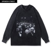 Spenzer.street | ? into the night เสื้อโอเวอร์ไซส์ เสื้อผ้าสตรีท เสื้อแขนยาว เสื้อy2k ทราวิส 2pac ฮิต 2022  มาใหม่