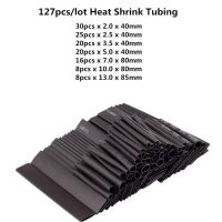 127Pcs ท่อหดความร้อน Sleeving Tubing Assortment Kit การเชื่อมต่อไฟฟ้าสายไฟสายไฟกันน้ำการหดตัว 2:1-Naeki