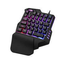 One-Handed Mechanical Gaming Keyboard For PC PS4 Xbox Gamer RGB Backlit Portable Mini Gaming Keypad Cool Light Game Controller