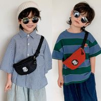 Bbabyme Freeshipping Children Checkerboard Waist Bag Korean Style Cross Small Bag Chest Bag