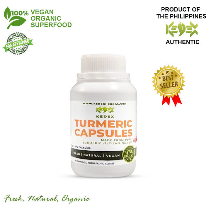 Turmeric Curcumin (Luyang Dilaw) CAPSULES 100's Premium Organic