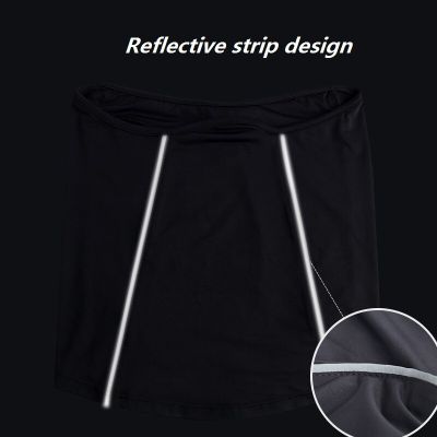 ：“{—— Fashion Reflective Strip Design Ice Silk Neck Gaiter Bandana Outdoor Dust Sunscreen Motorcycle Cycling Half
