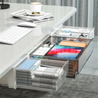 Drawer Organizer Under Desk Storage Box Stationery Containers Memo Pen Storage Case Invisible Drawer Box Home Office Supplies