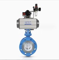 วาล์วผีเสื้อ วาล์ว หัวขับลม นิวเมติก Butterfly Valve เหล็กหล่อเหนียว D643H