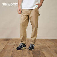 SIMWOOD 2023ฤดูใบไม้ผลิใหม่หลวมตรงกางเกงผู้ชายผ้าฝ้าย100 Chinos ขนาดบวกยี่ห้อเสื้อผ้ากางเกง SL220051