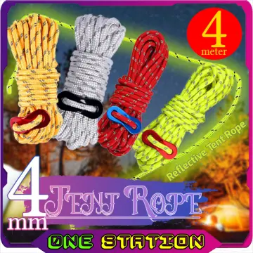 4m Reflective Paracord Outdoor Camping Tent Wind Rope 4mm Sun