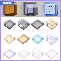 MUMU 1Pcs ห้องน้ำ กล่องกันน้ำกระเซ็น กาวในตัว เต้ารับป้องกัน ฝาครอบปลั๊กไฟฟ้า ฝาครอบป้องกันสวิตช์ กล่องกันน้ำเต้ารับติดผนัง