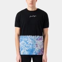 T-SHIRT - MENS BLUE RUSH DYE SCRIBBLE