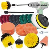 Wheel Rim Drill Brush Attachment Set Power Scruer Tools Car Polisher Discs Polishing Buffing Sponge Pad Tire Cleaning Brushes