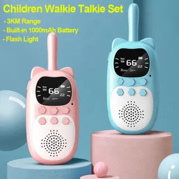 Walkie Talkies For Kids Rechargeable 1500mah Long Range Walkie Talky For  Boys Girls, With 22 Channels 2 Way Radio And Lcd Screen, Toys Gift 2 Pcs