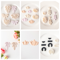 Soft Pottery Earrings Polymer Clay Mold Irregular Geometric Shape/Lotus Flower Clay Cutter DIY Jewelry Pendant Pottery Tools Colanders Food Strainers