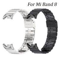 Metal Strap For Xiaomi Mi Band 8 Smartband Accessories Stainless Steel Watchband for mi band 8 Bracelets for miband 8 Wristband Docks hargers Docks Ch