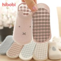 hibobi 5Pcs Baby Socks Children Floor Socks Combed Cotton Baby Non-Slip Toddler Socks Newborn Cartoon Autumn Winter Socks