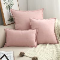 hot！【DT】▲  Cilected Luxury Cushion Covers 1Pc Suede Throw Pillows Cover Sofa 45x45/60x60Cm