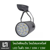 ไฟแทรคไลท์ Track light โคมไฟติดแป้น โคมไฟส่องเฉพาะจุด ไฟส่องสินค้า LED 5W/10W/15W ไฟ AC220V แสงขาว-วอร์ม รุ่น JP6-220V-(5W/10W/15W)-(6400K/3000K)