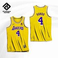 RAJON RONDO #4 LOS ANGELES LAKERS BIBIGO FULL SUBLIMATED JERSEY