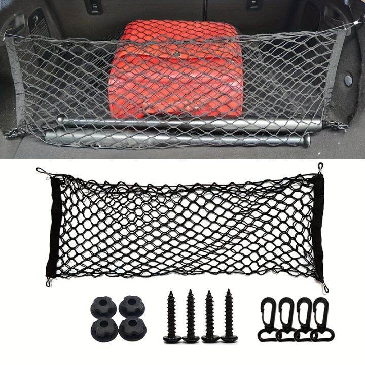 Rear Cargo Nets for SUV Adjustable Car Trunk Cargo Storage Organizer