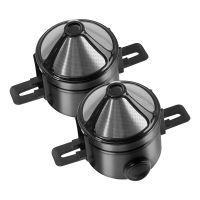 2Pcs Foldable Coffee Filter Stainless Steel Drip Coffee Tea Holder Reusable Paperless Pour over Coffee Dripper