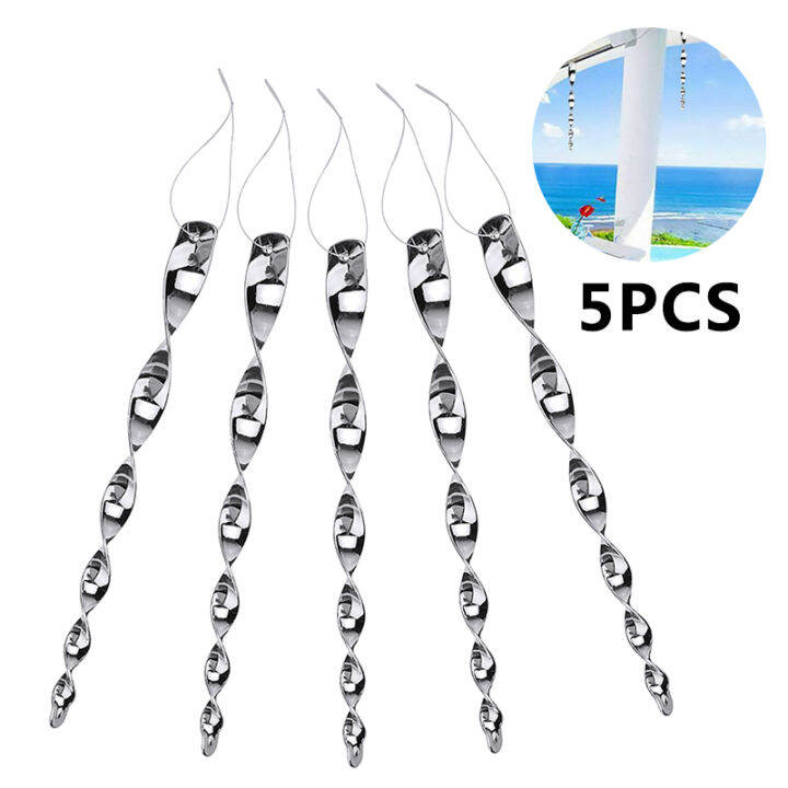 KPL 5Pcs Bird Repellent Wind Twisting Scare Rod Spiral Deterrent