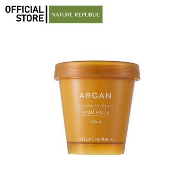 NATURE REPUBLIC ARGAN ESSENTIAL DEEP CARE HAIR PACK (200ML) ครีมมาส์กผม ฟื้นฟูผมแห้งเสีย