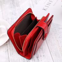 Women Wallets 2023 New Luxury Red Black Small Mini Coin Purse Hasp Card Holder Lady Wallet Zipper Female Leather Buckle Purse