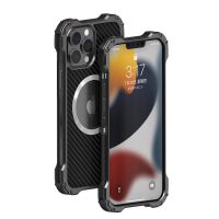 R-JUST RJ51 Hollow Shockproof Metal Protective Phone Case For iPhone 12 Pro Max/iPhone 12 / 12 Pro/iPhone 14/iPhone 13/iPhone 14 Plus/iPhone 13 Pro/iPhone 14 Pro/iPhone 13 Pro Max/iPhone 14 Pro Max