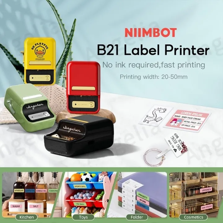 niimbot-เครื่องพิมพ์ฉลากแบบพกพาไร้สายเครื่องพิมพ์ฉลากแบบพกพา-b21บลูทูธการพิมพ์ที่รวดเร็วผู้ผลิตสติกเกอร์ใช้ในบ้านสำนักงาน