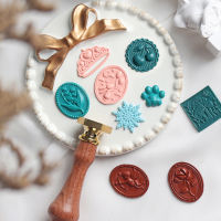 Cookie Pattern DIY Stamps Invitation Handbook DIY Vintage Seal Fire Paint Stamp Gift Envelope Postcard Embossed Zinc Alloy Stamps