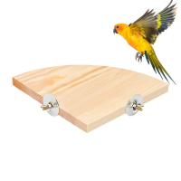 ไม้ Parrot Stand พัดลมรูปร่าง Parrot Stand แพลตฟอร์ม Springboard Perch กรงออกกำลังกายอุปกรณ์เสริม Bird Stand Perch ชั้นวางสำหรับ