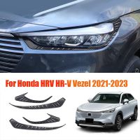 Car Styling Front Headlights Eyebrows Eyelids Trim Strip for Honda HRV HR-V Vezel 2021-2023 head light lamp Eyelash Stickers