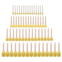 60 Pieces of Round Paint Foam Sponge Brush Set Painting Tools Brush Set Suitable for Children Handicrafts